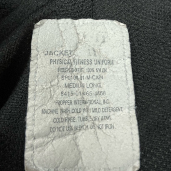 ARMY Windbreaker Jacket Full Zip Men’s M / L Long gray •broken Zipper Pull• - Picture 3 of 15